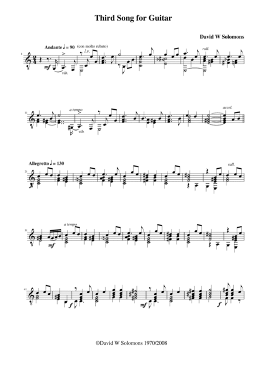 30 original guitar solos Classical Guitar scores gallery preview page 6
