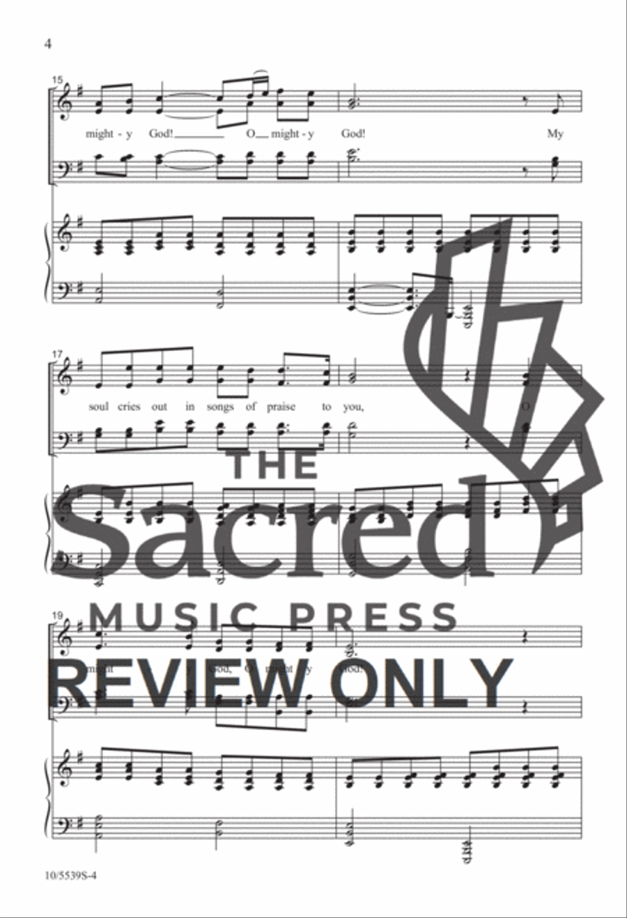 O Mighty God SATB 4-Part scores gallery preview page 4