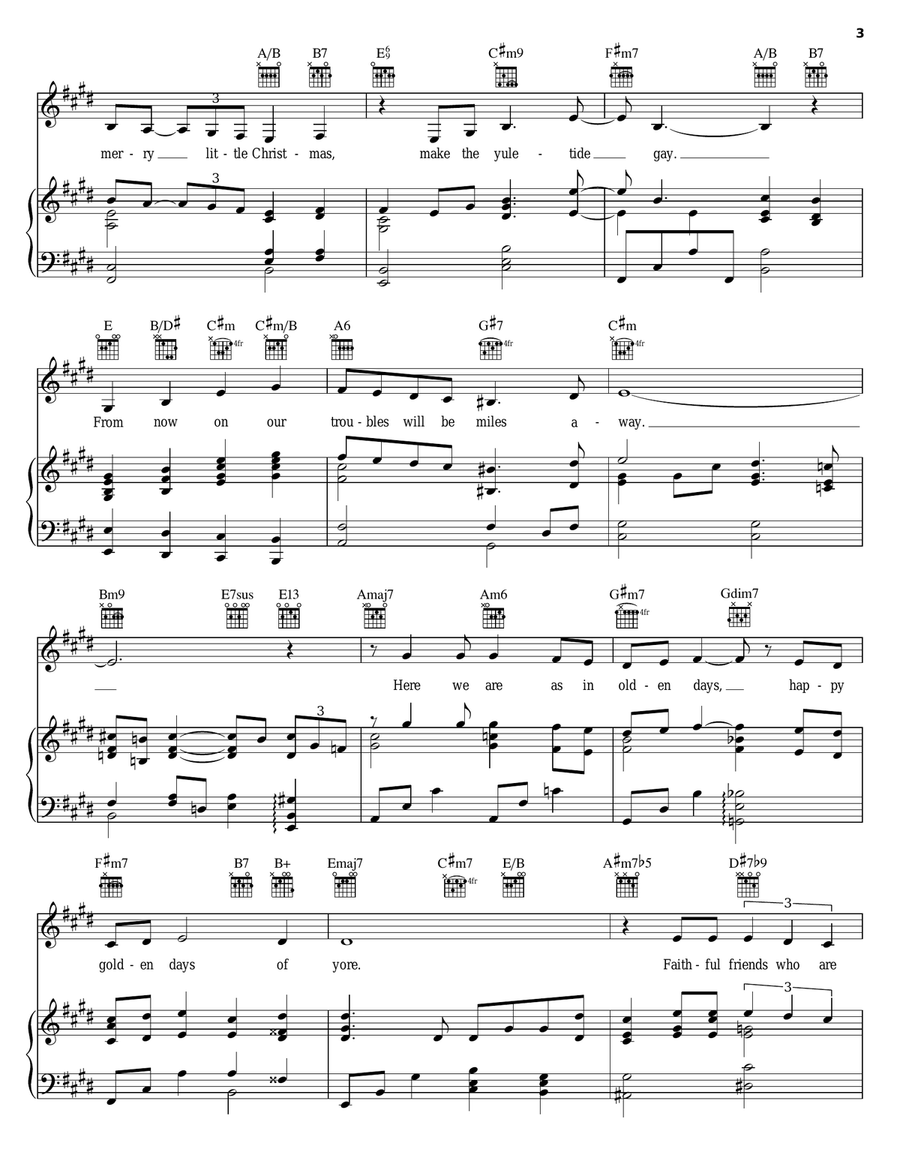 Have Yourself A Merry Little Christmas Piano, Vocal, Guitar scores gallery preview page 3
