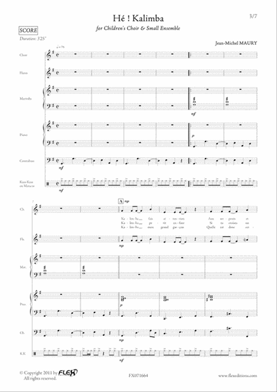 He! Kalimba! Children's Choir scores gallery preview page 3