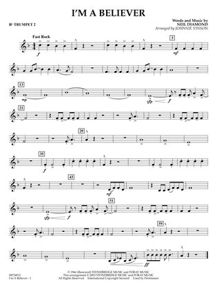 I'm a Believer (arr. Johnnie Vinson) - Bb Trumpet 2