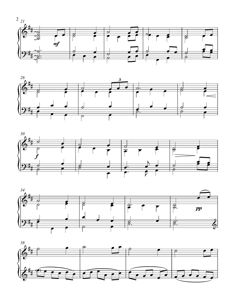 The King of Love My Shepherd Is (ST COLUMBA) Piano Solo scores gallery preview page 2