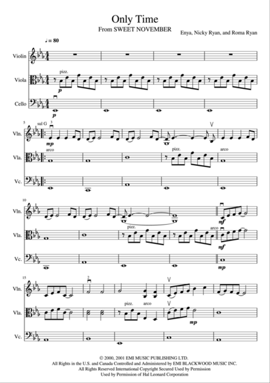 Only Time Only Time String Trio scores gallery preview page 2