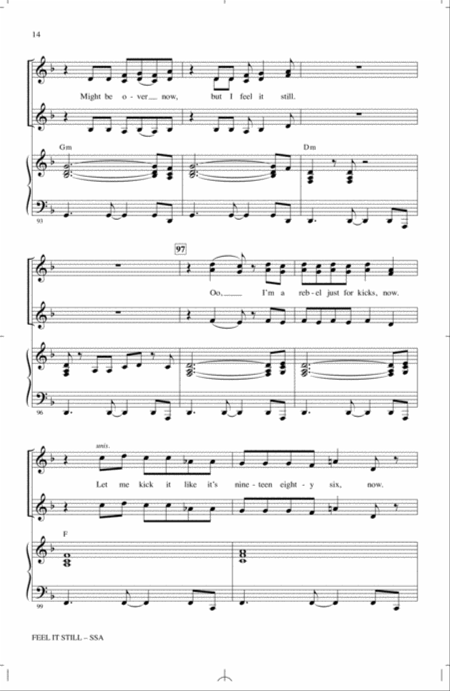 Feel It Still Feel It Still SSA scores gallery preview page 13