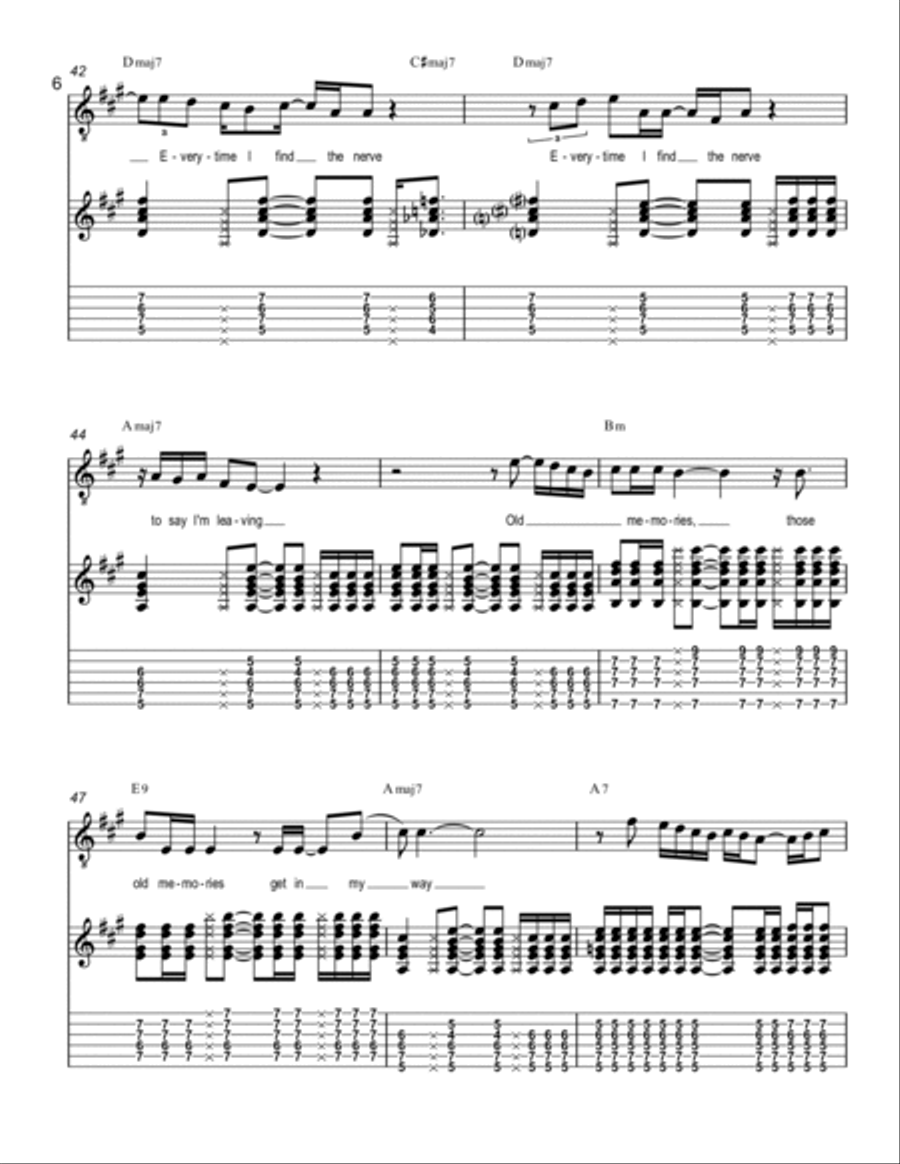 Neither One Of Us Electric Guitar scores gallery preview page 6