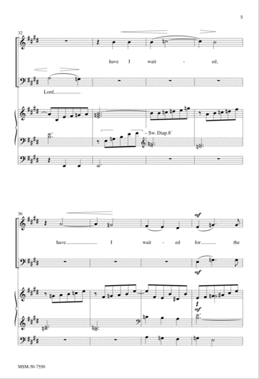 Patiently Have I Waited 4-Part scores gallery preview page 5