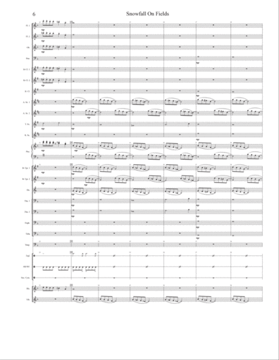 Snowfall On Fields Concert Band scores gallery preview page 6