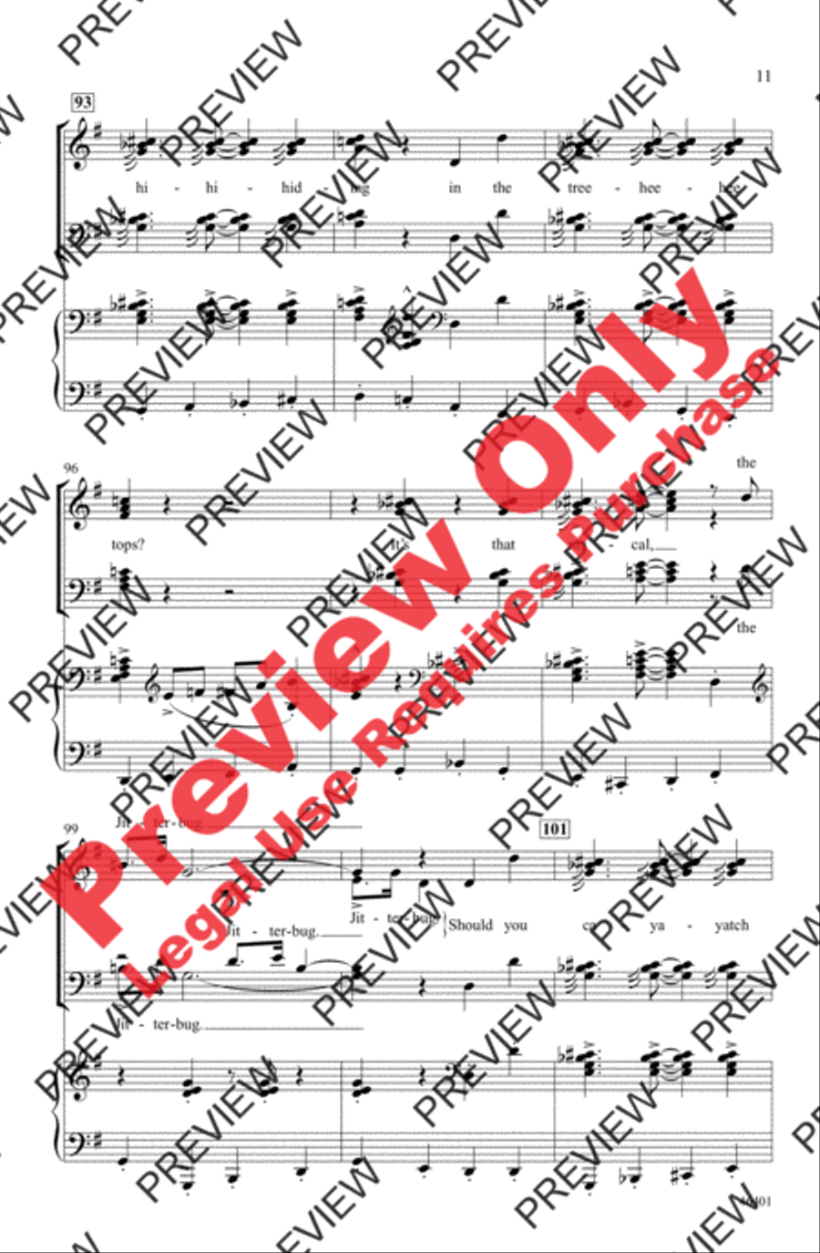 Jitterbug 4-Part scores gallery preview page 11
