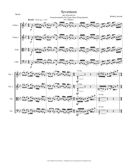 Septendecim ("Seventeen") - String Quartet image number null