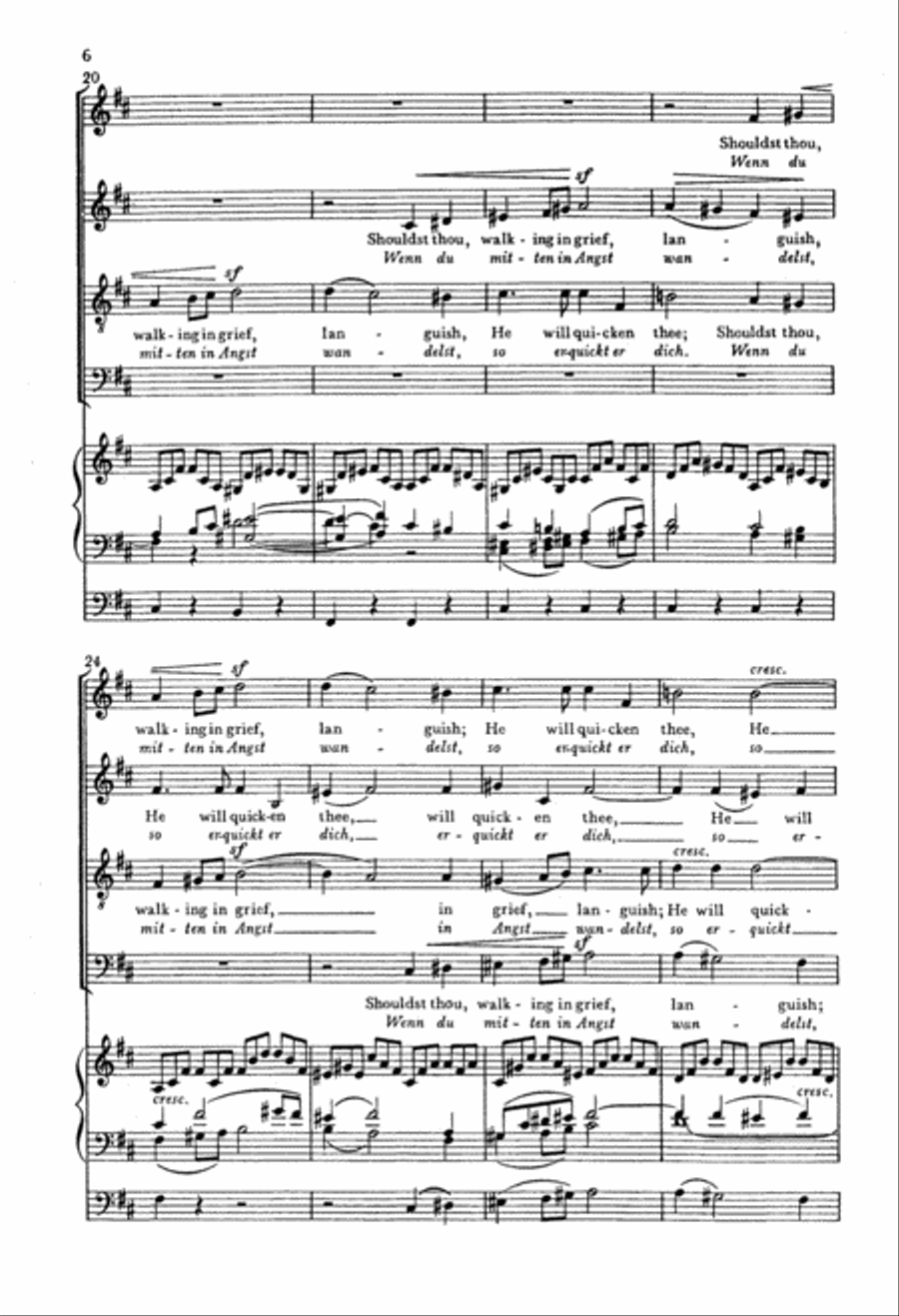 Elijah: He Watching over Israel (Siehe der Hueter Israels) 4-Part scores gallery preview page 5