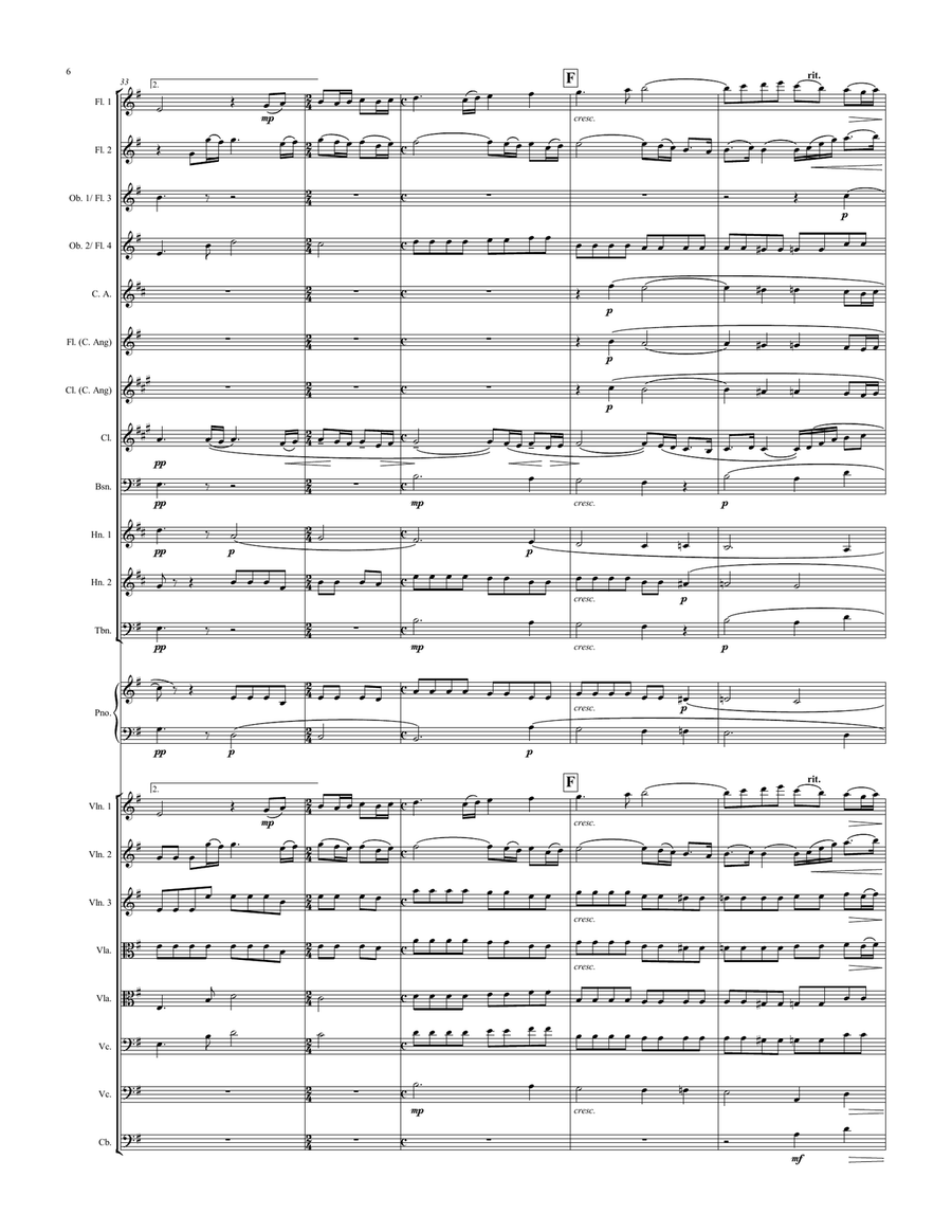 Rachmaninoff - Vocalise (flex orchestra ensemble) Chamber Orchestra scores gallery preview page 6