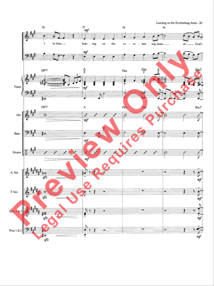 Leaning on the Everlasting Arms Choir scores gallery preview page 53