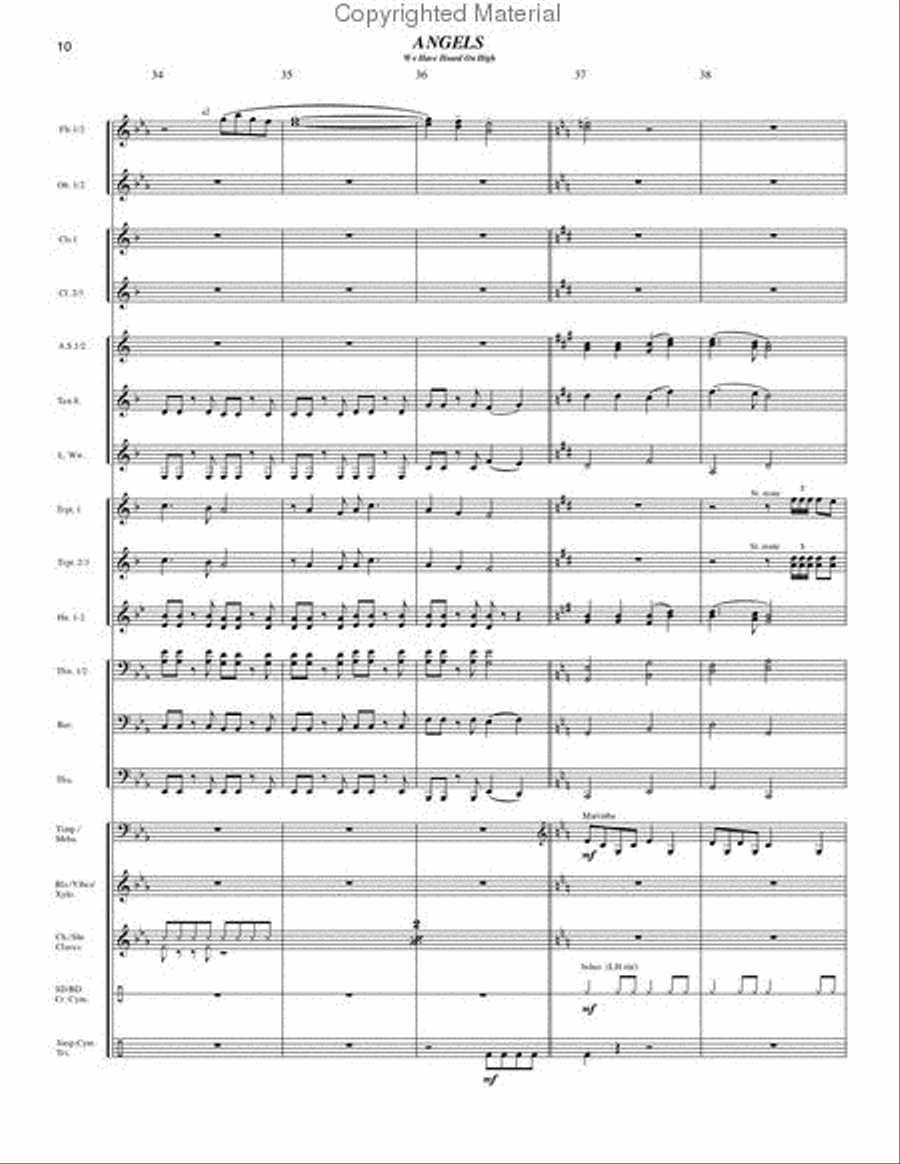 Angels We Have Heard on High Concert Band scores gallery preview page 10