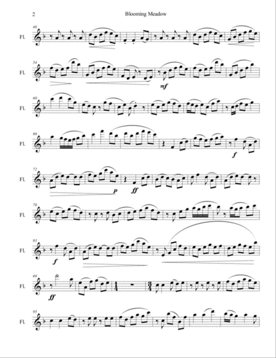 Blooming Meadow Blooming Meadow Flute Solo scores gallery preview page 2