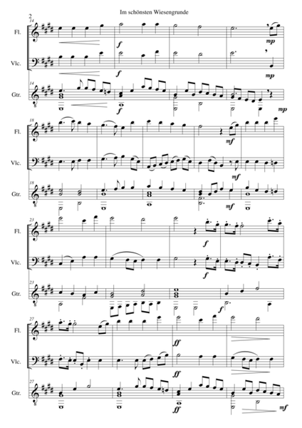 Im schönsten Wiesengrunde for flute, cello and guitar image number null