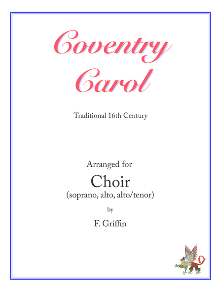 Coventry Carol for SAA/SAT choir