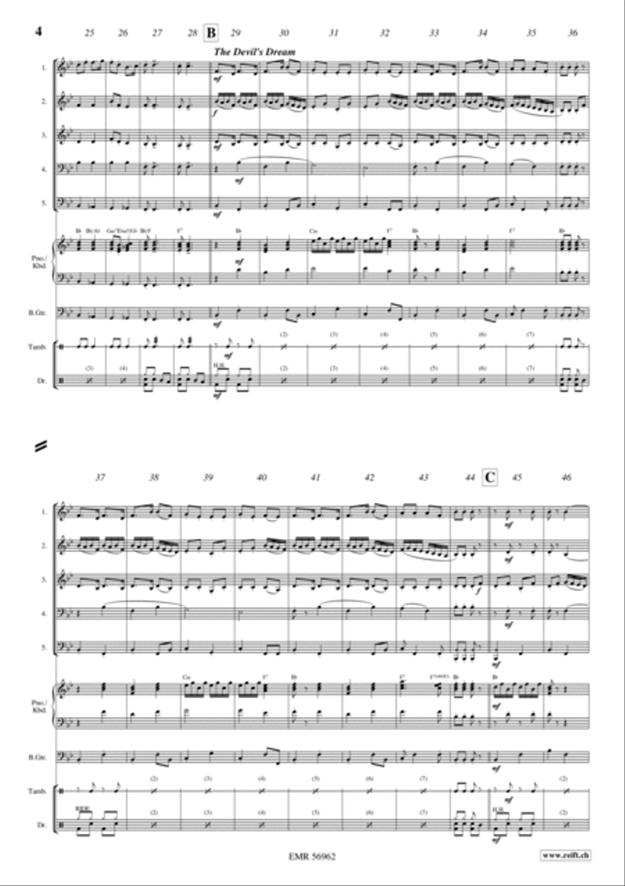 Western Medley Brass Quintet scores gallery preview page 4
