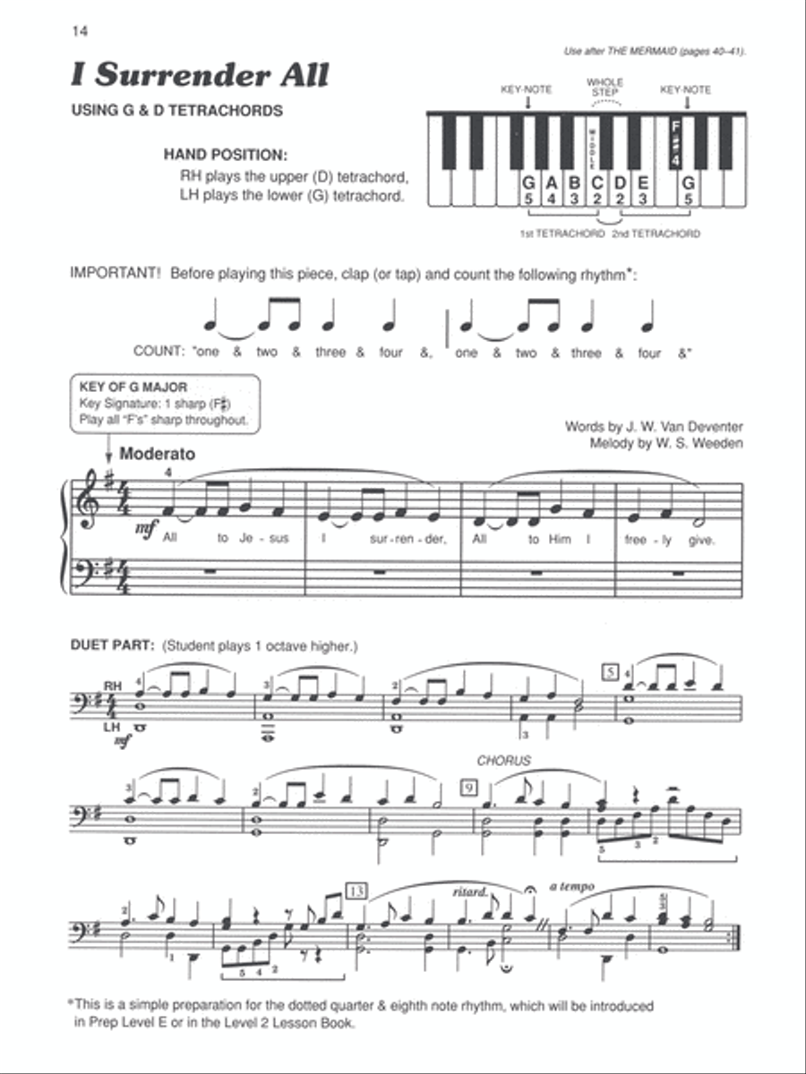 Alfred's Basic Piano Prep Course Sacred Solo Book, Book D Piano Method scores gallery preview page 3