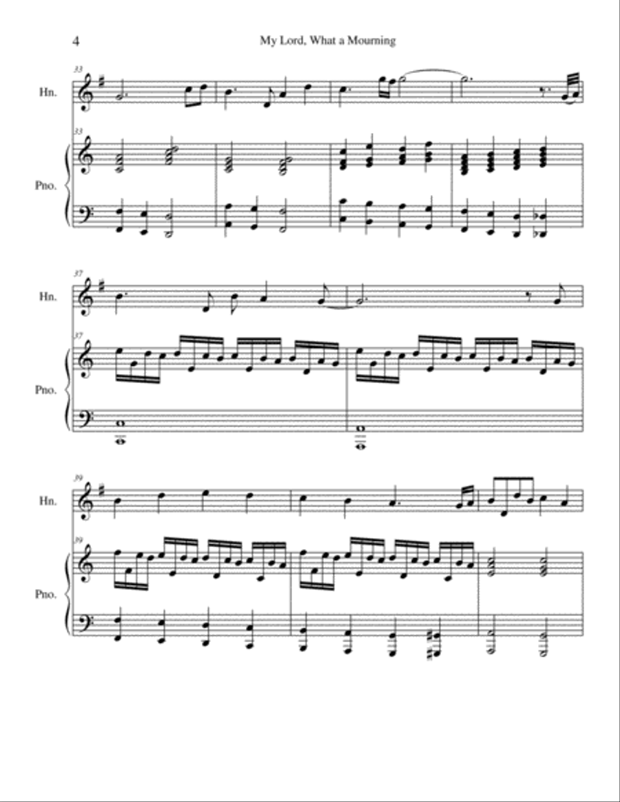 My Lord, What a Mourning Horn scores gallery preview page 4