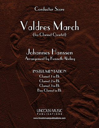 Book cover for Valdres March (for Clarinet Quartet)