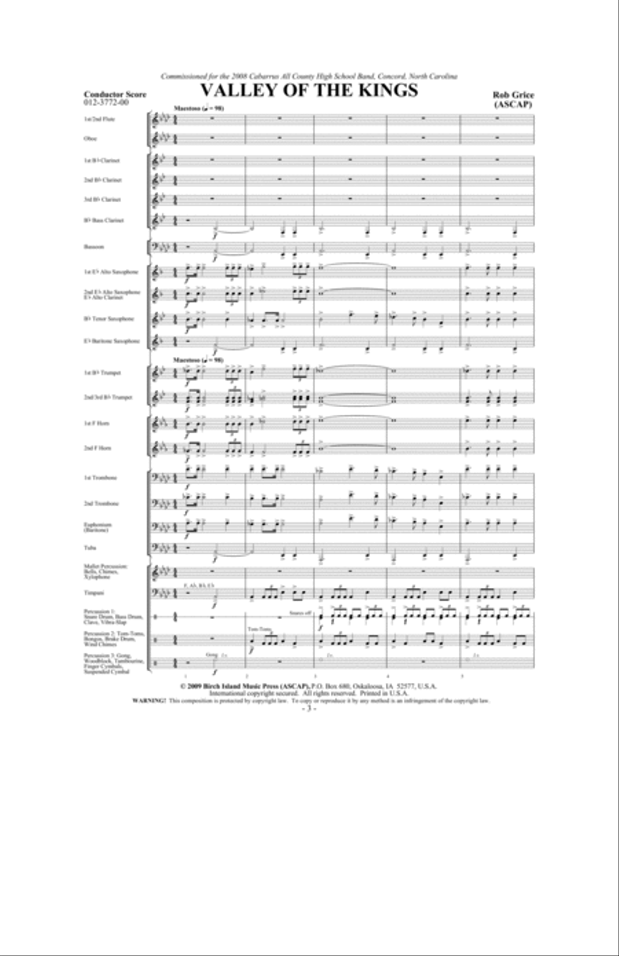 Valley of the Kings Concert Band scores gallery preview page 2