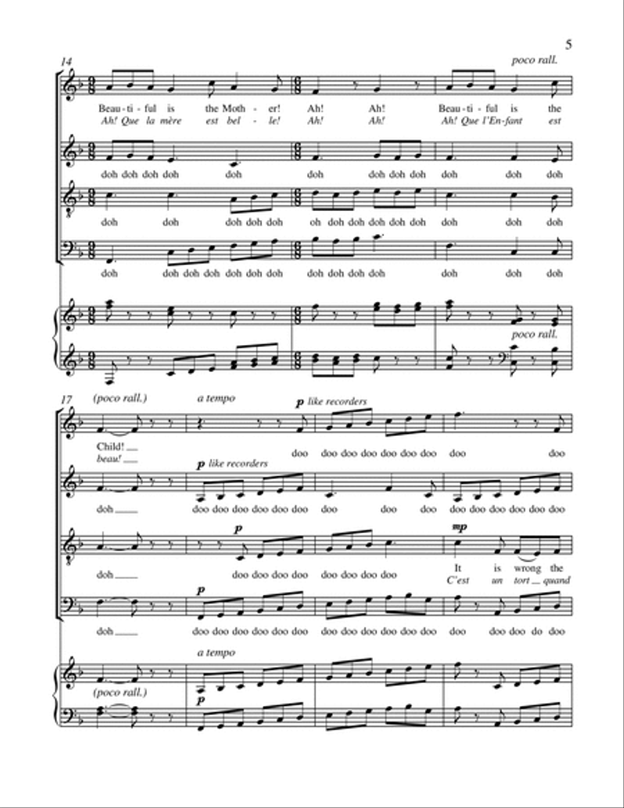 Carols of the Nativity: 2. Bring a Torch, Jeannette, Isabella (Un Flambeau) 4-Part scores gallery preview page 4