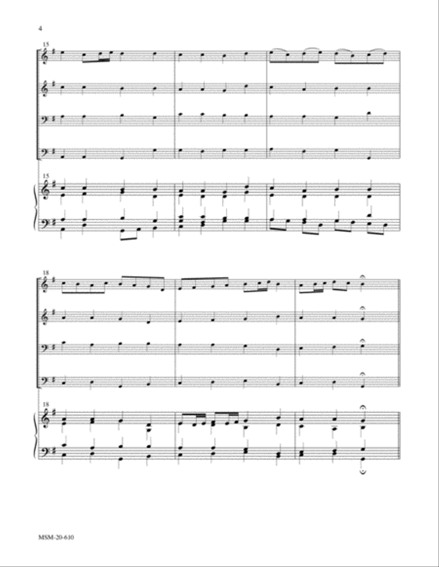 Tallis Canon: A Festive Hymn Setting Unison Choir scores gallery preview page 4