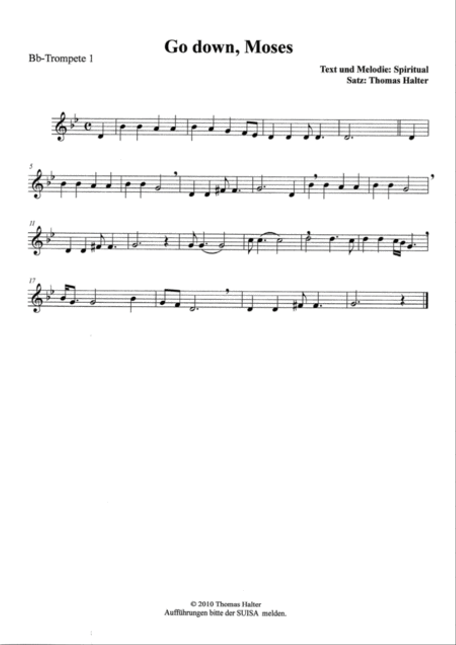 Go Down Moses Go Down Moses Brass Ensemble scores gallery preview page 3