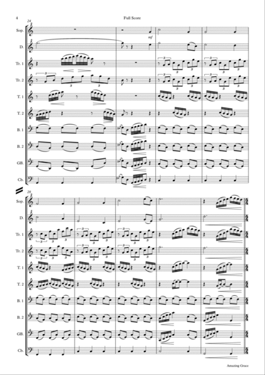 Amazing Grace Soprano Recorder scores gallery preview page 4