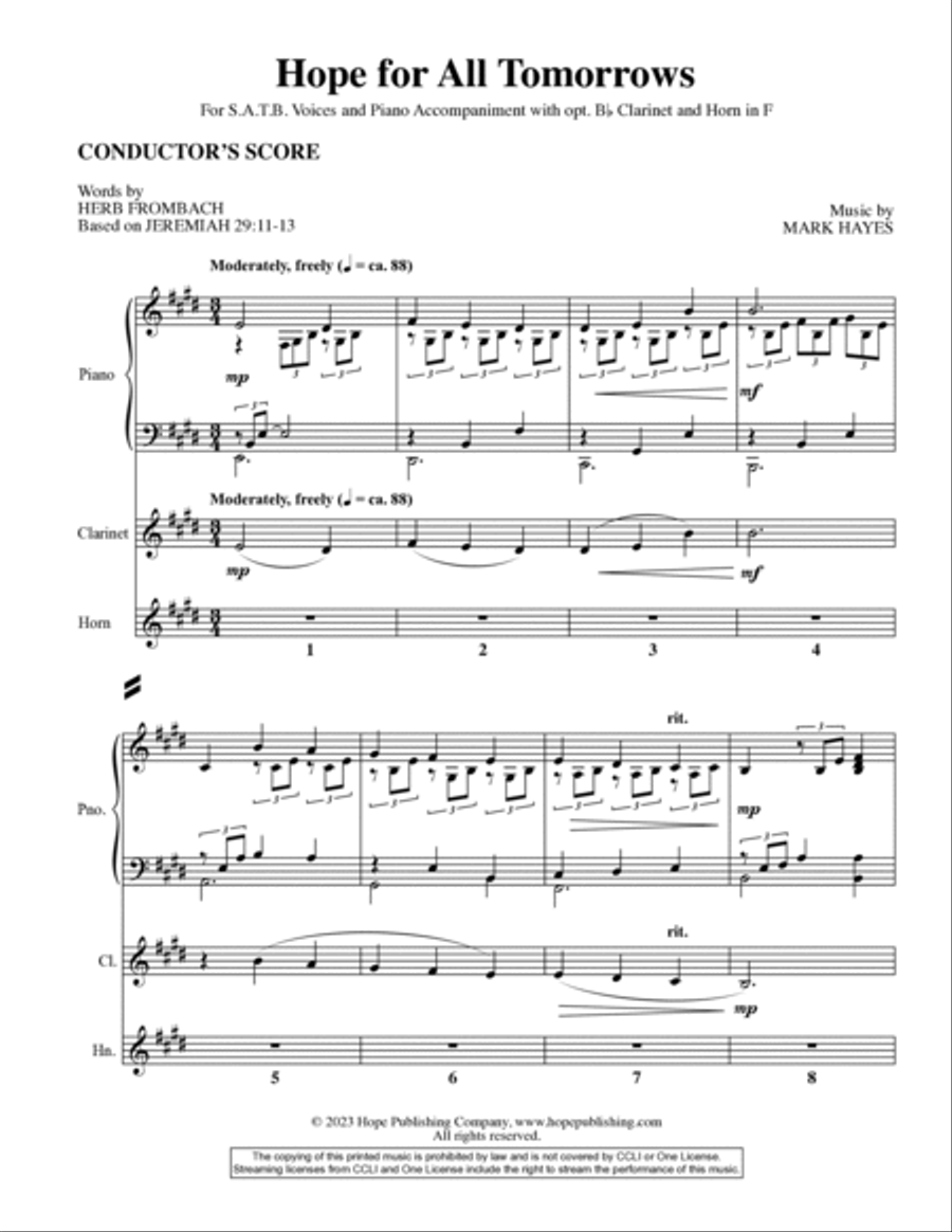 Hope for all Tomorrows Choir scores gallery preview page 3