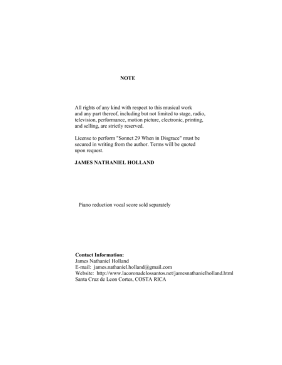 Sonnet 29 