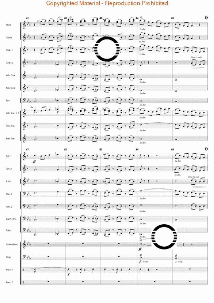 Fire Dance Concert Band scores gallery preview page 10