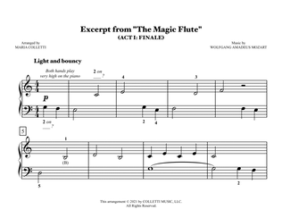 Excerpt from "The Magic Flute" (Primer Level Piano)