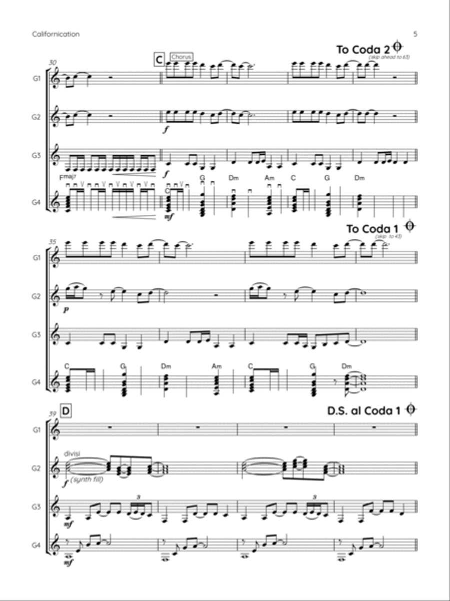 Californication Californication Acoustic Guitar scores gallery preview page 5