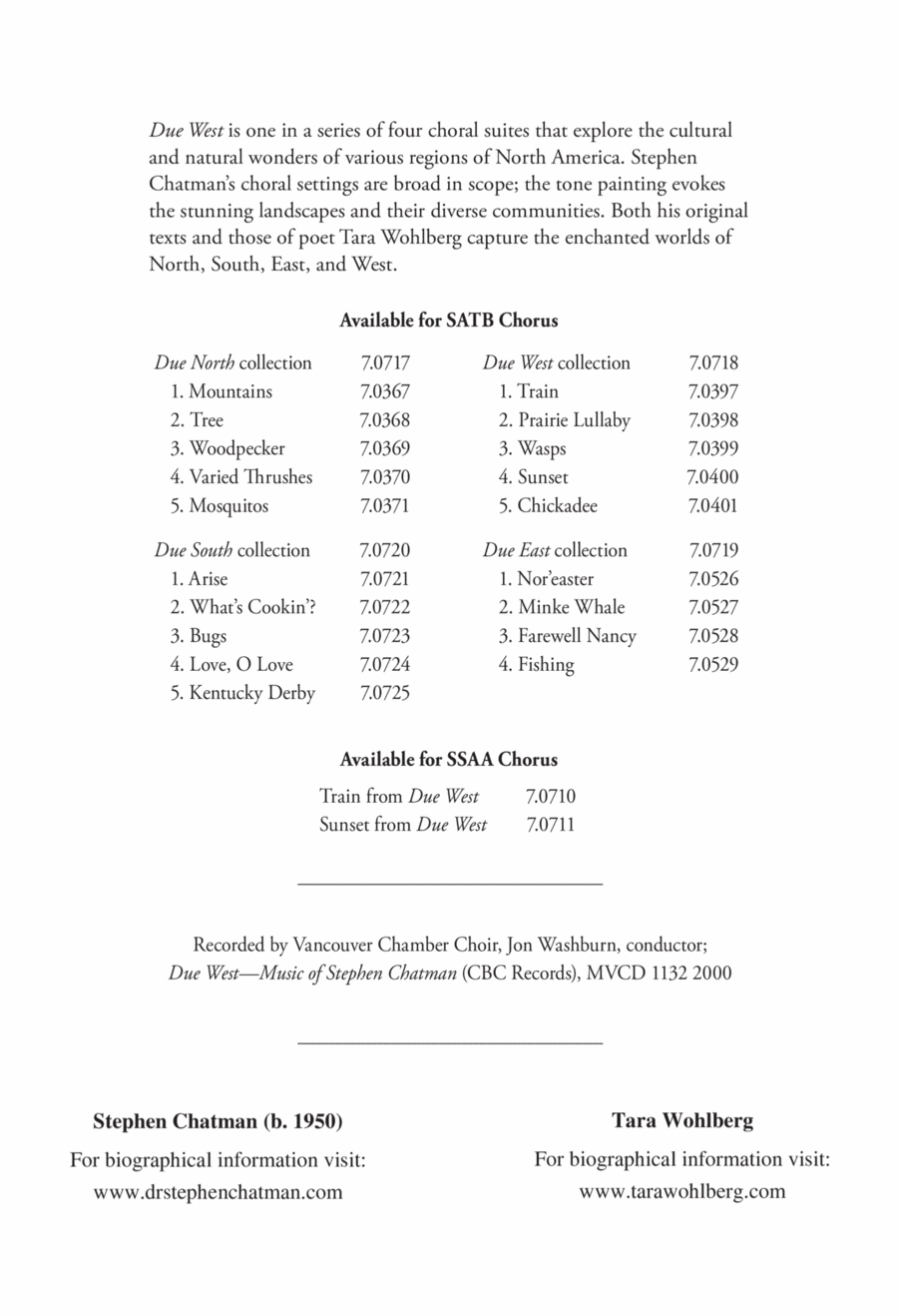 Train from Due West SSAA scores gallery preview page 1