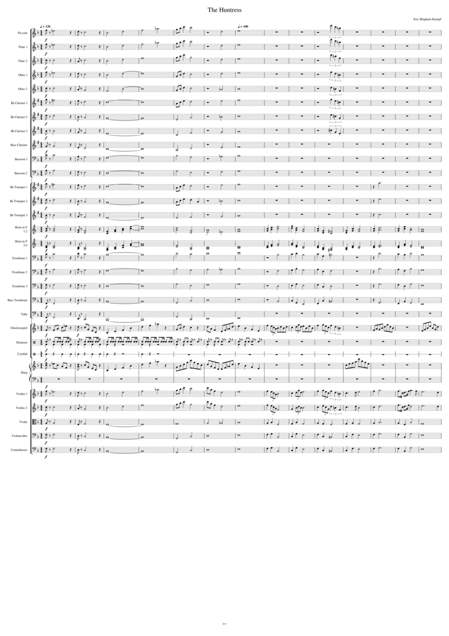 The Huntress Full Orchestra scores gallery preview page 1