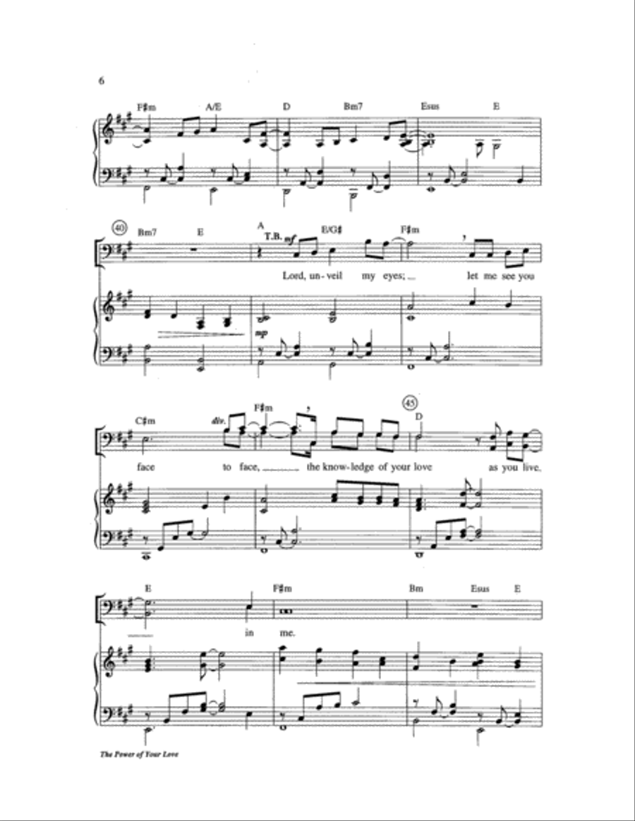 The Power of Your Love Choir scores gallery preview page 6