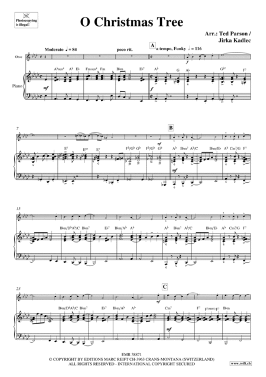 O Christmas Tree Piano Accompaniment scores gallery preview page 3