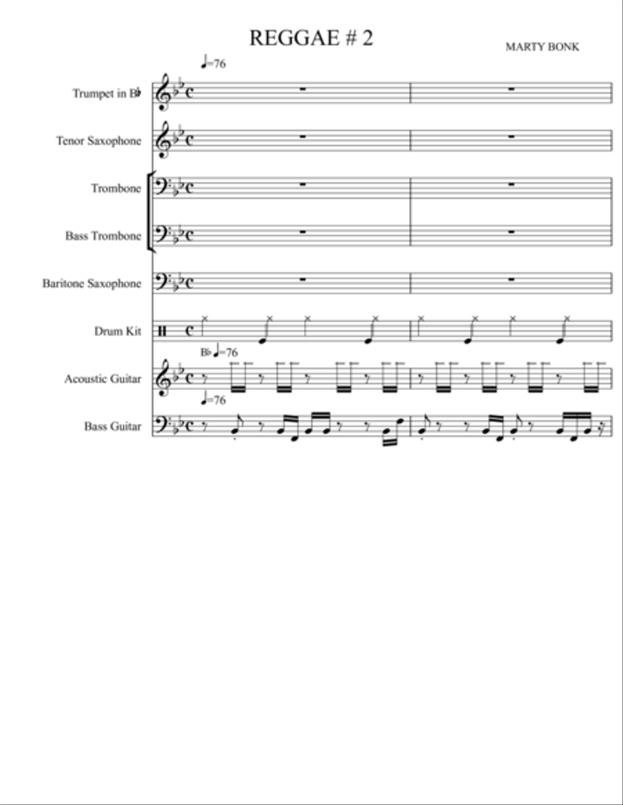 Reggae#2 Reggae#2 Jazz Ensemble scores gallery preview page 1