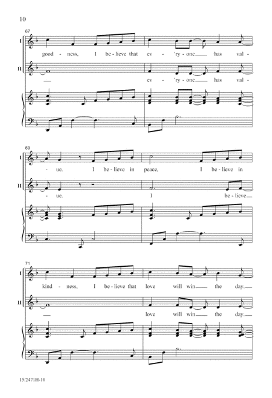 I Believe I Believe SSA scores gallery preview page 11