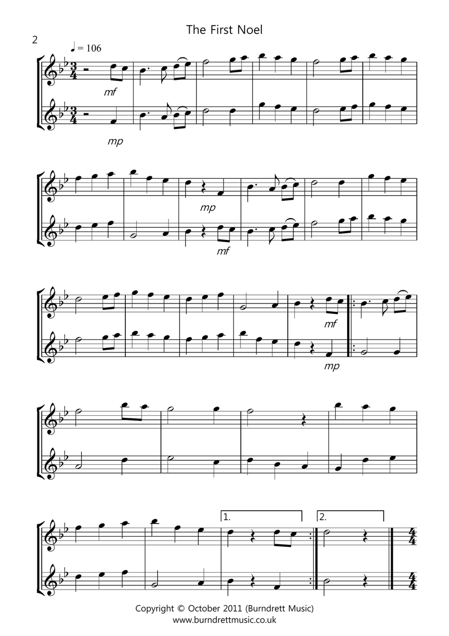 8 Easy Christmas Duets for Flute And Oboe 8 Easy Christmas Duets for Flute And Oboe Woodwind Duet scores gallery preview page 2