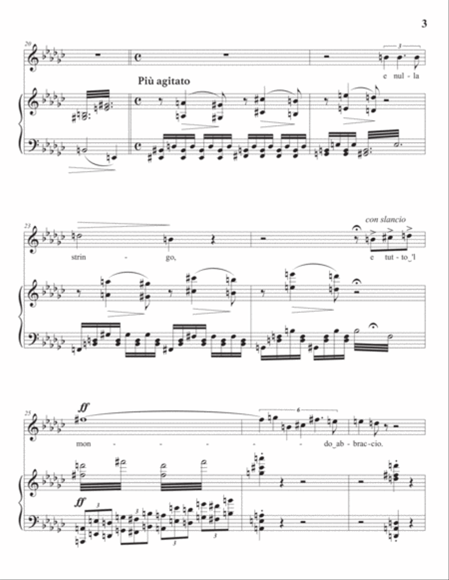 LISZT: Pace non trovo, S. 270 (first version, transposed to G-flat major) Voice scores gallery preview page 4