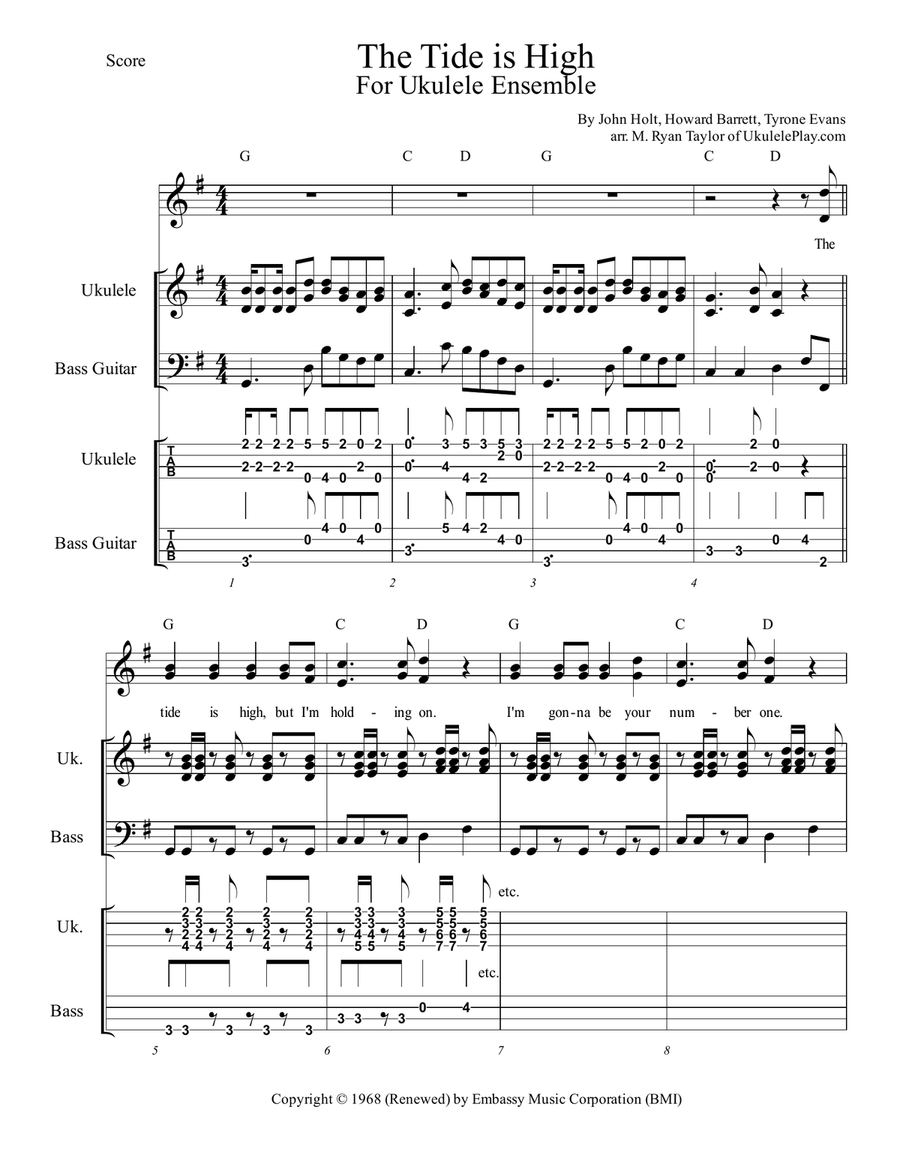 The Tide Is High SA scores gallery preview page 1