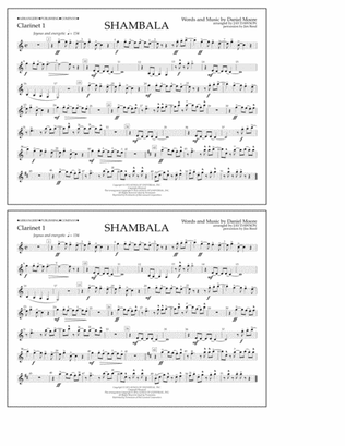 Book cover for Shambala - Clarinet 1