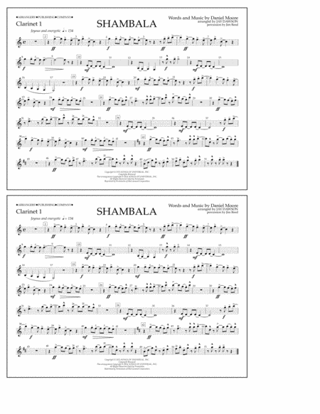 Shambala - Clarinet 1