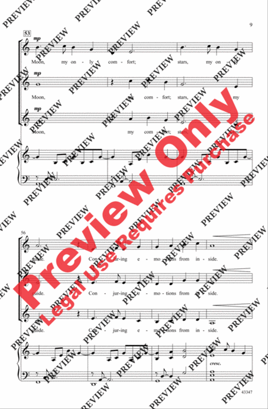 In the Dark of Midnight Women's Choir scores gallery preview page 9