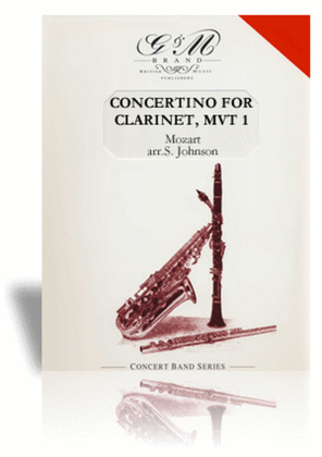 Book cover for Concertino for Clarinet, Mvt. I