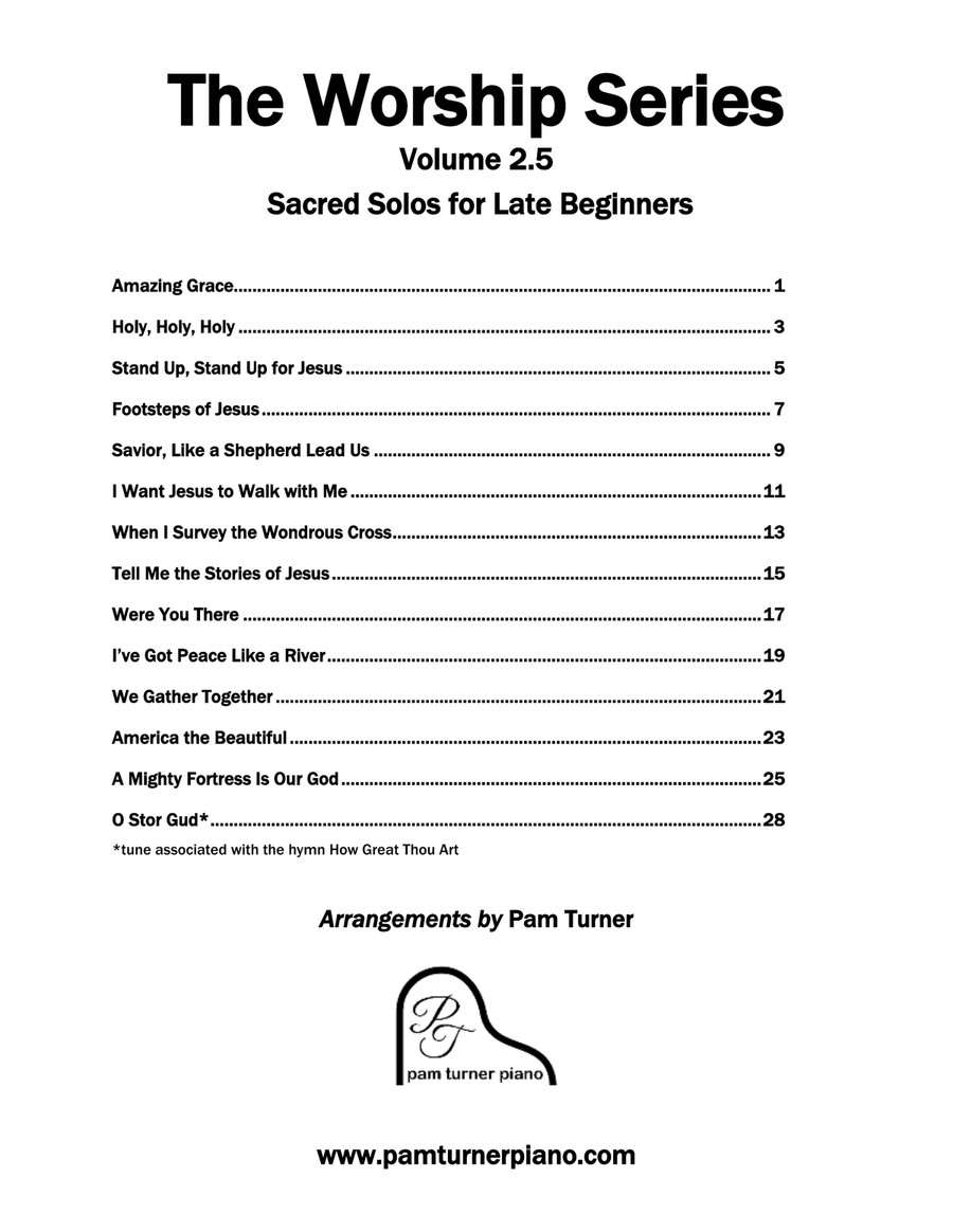 The Worship Series Volume 2.5 (Sacred Piano Solos for Late Beginners) Easy Piano scores gallery preview page 3