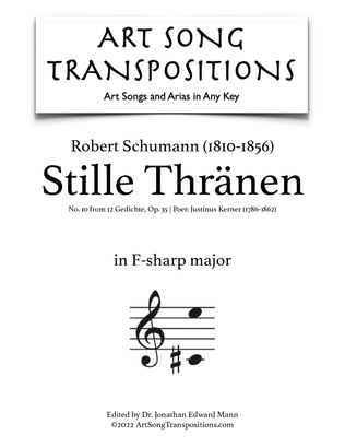 SCHUMANN: Stille Thränen, Op. 35 no. 10 (transposed to F-sharp major)