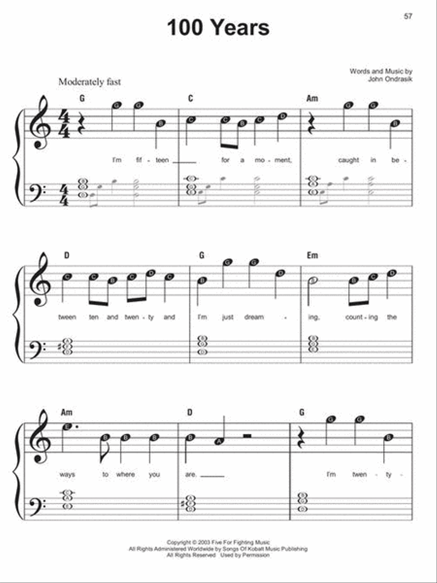 Kids' Pop Songs – Instant Piano Songs Easy Piano scores gallery preview page 6